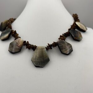 Elegant Brown Shell Necklace